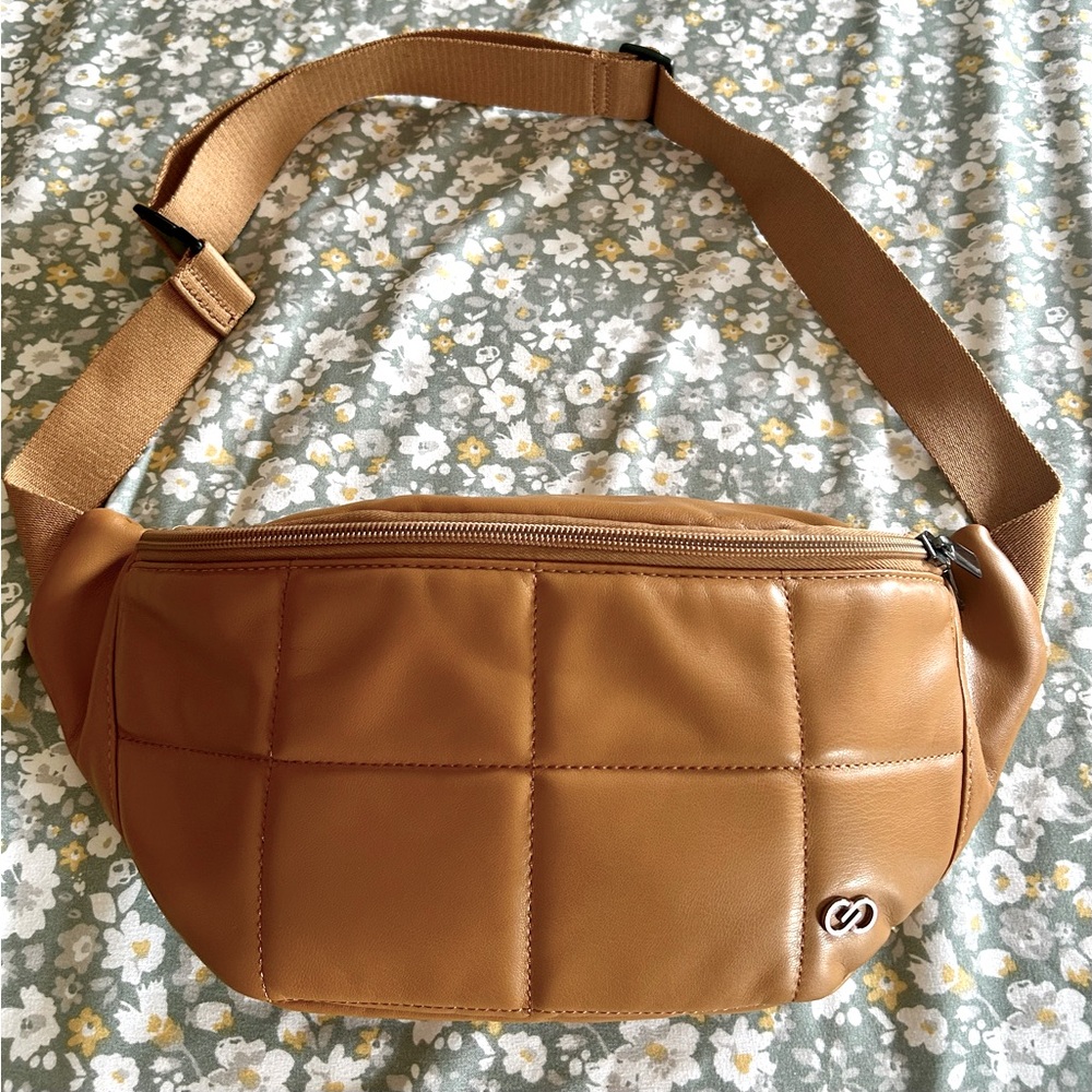 Calia by Carrie Underwood Tan Quilted Belt Bag
